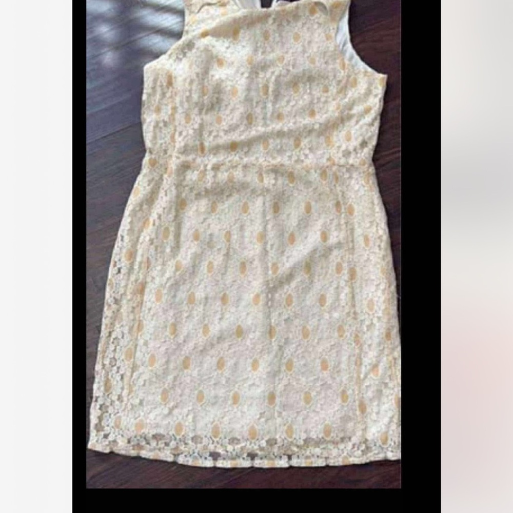 United Colors Of Benetton Cream Lace Mini Dress